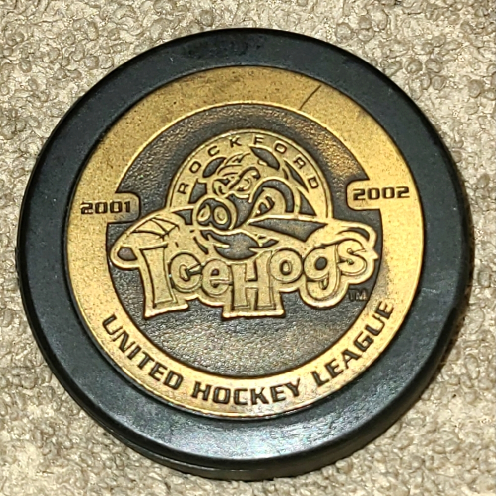 Rockford Ice Hogs Hockey Puck 2001-2002 UHL  Made In Canada - New -